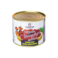 Говядина рубленая "Слободская Новая" 525гр ж/б, Слонимский мясокомбинат, Беларусь