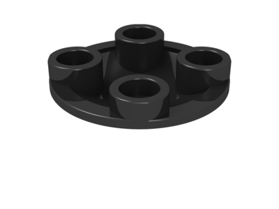 Lego 50шт Плитка 2x2 круглая с закругленным дном гвоздика (черный) 2654 / 265426 / 4278359 / 4617551