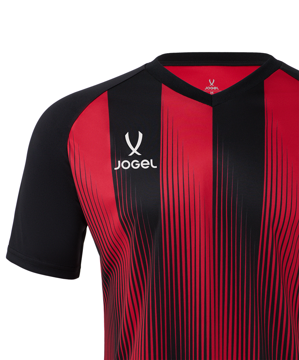 Футболка игровая Jogel Camp Striped Jersey, красный R2/черный 99
