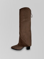 Сапоги-казаки 2106 трансформеры замшевые однотонные