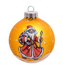 Элита НФШ-1308 Ел. украшение Шар «Дед Мороз» 80 мм