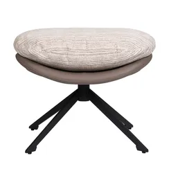 Оттоманка BLISS серый, экокожа, шенилл