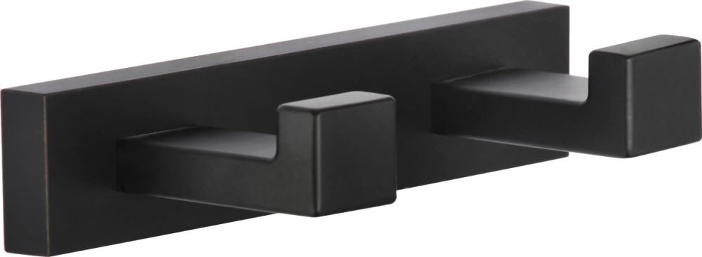 88052-C П/держатель 2 крючка (ЧЕРНЫЙ) GANZER (20/1шт)