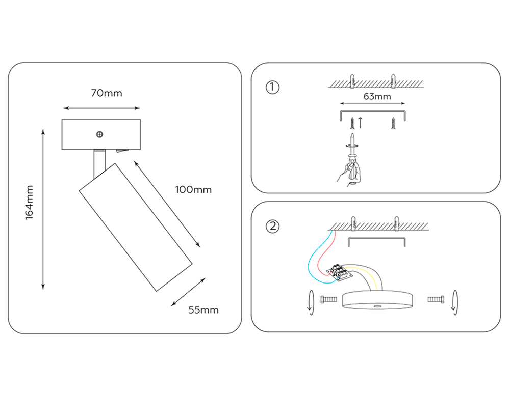 Ambrella Накладной спот с выключателем Move TA126
