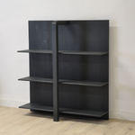 Стеллаж 104х32х112, Мадейра, навесной, деревянный 3 полки, для игрушек, книг, массив сосны, серый, Dipriz