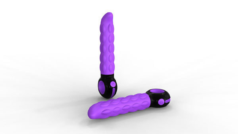 Фиолетово-черный вибромассажер G-Spot, 19 см
