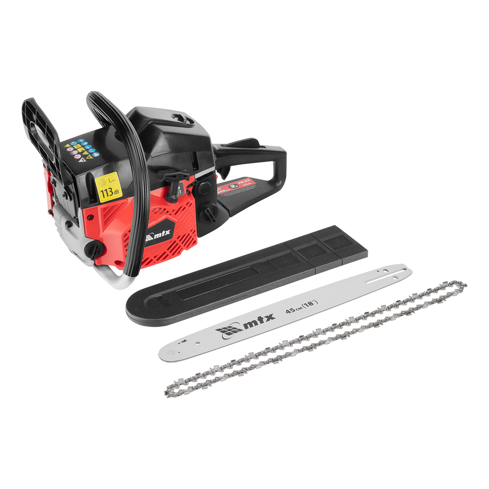 Пила цепная бензиновая MS-4516, шина 40 см, 45см³, 2,5 л.с., шаг 0,325, паз 1,5 мм, 64 зв MTX