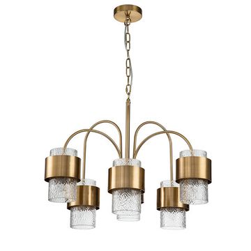 Люстра подвесная 6*E14 V000322 12019/A/6P Brass бронза Eleganza Indigo