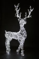 Светодиодная конструкция "Сани с двумя оленями"
