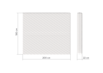 Матрас кокос/eco-foam/латекс 22 см (180*200 см)