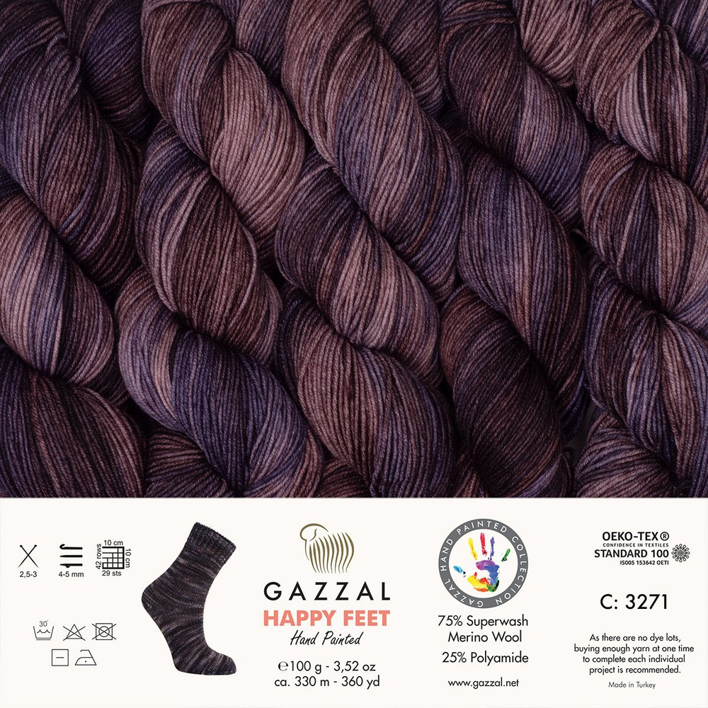 Пряжа Gazzal Happy Feet (3271)