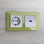 Рамка на 2 поста фисташковый