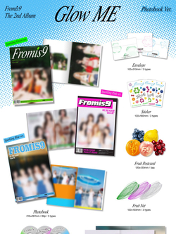(ПРЕДЗАКАЗ) Альбом fromis_9 - GLOW ME 2nd Album PHOTOBOOK 3 Version SET