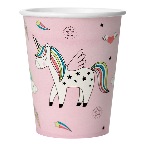 Стаканы (180 мл) "Радужный Единорог", розовый, 6 шт.