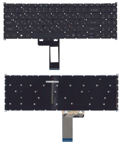 Клавиатура для ноутбука Acer Swift 3 SF315-51 черная с подсветкой