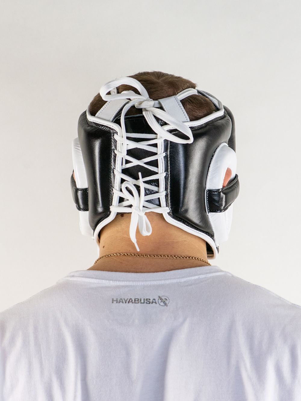 Шлем боксерский LEADERS LS MEX BK/WH (кожа, черный/белый)