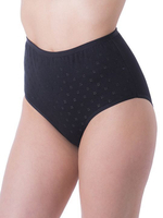 Женские трусы-макси из нежнейшего перфорированного хлопка (Размер: 56) (Цвет: черный)