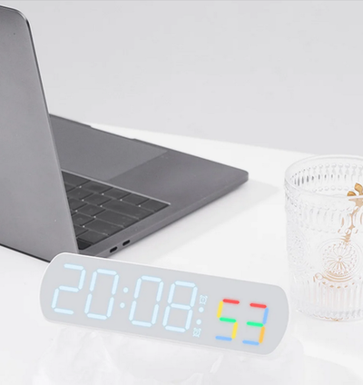 Часы настольные LED MIRROR NO.: 6639 Blue&RGB