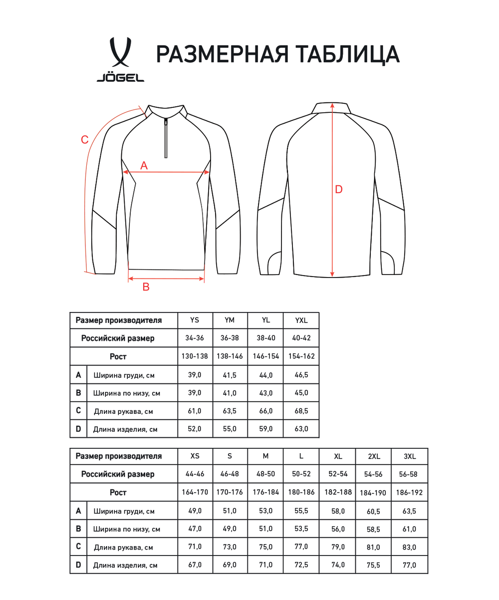 Джемпер тренировочный JOGEL PREMIER PerFormDRY Training Zip Top, серый/темно-красный