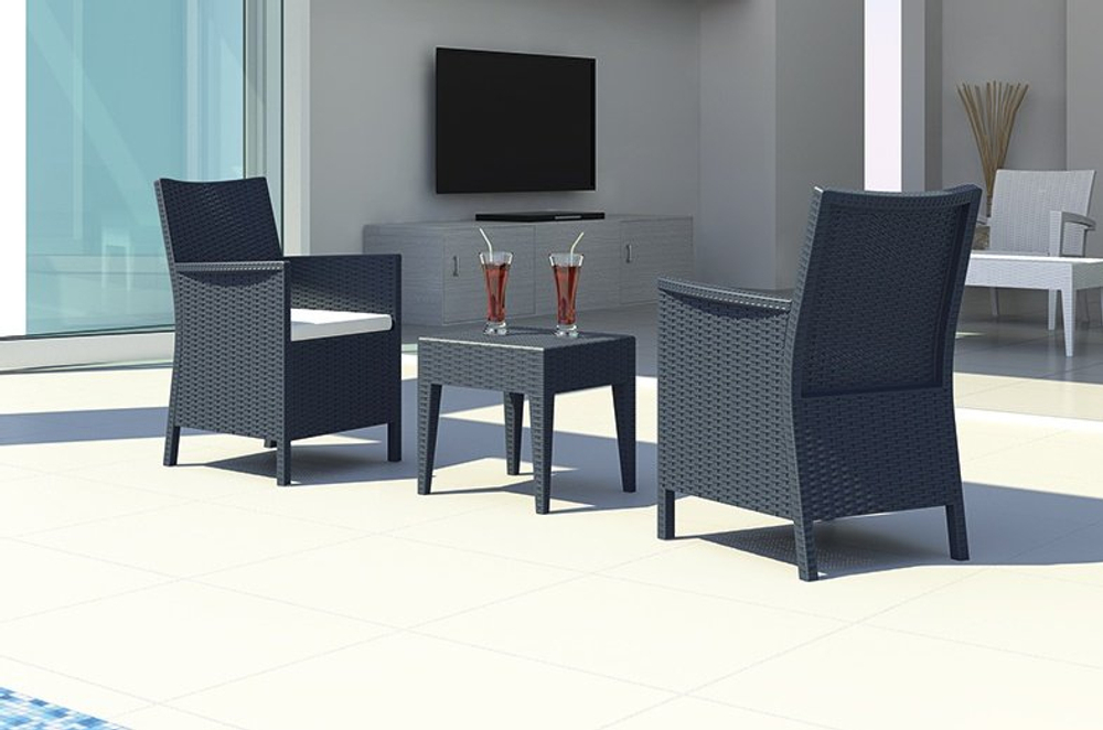 Столик плетеный для шезлонга Siesta Contract GT 1009, антрацит