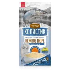 Деревенские лакомства для кошек Нежное пюре из лосося с икрой летучей рыбы 4х10г