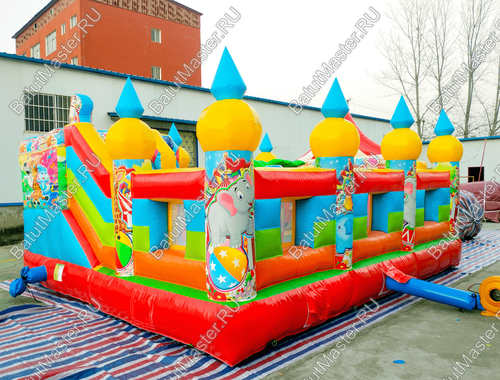 Коммерческий надувной батут "Цирковые приключения" 6*5*2.8 м