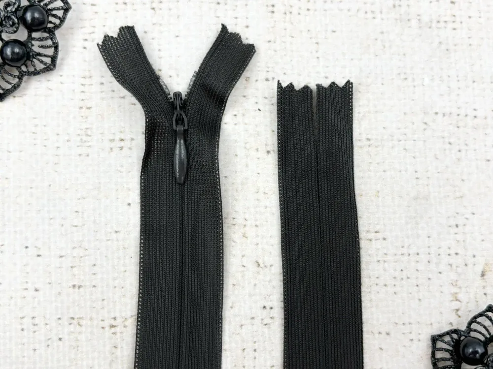 Молния потайная, L 50 см, тёмный горький шоколад