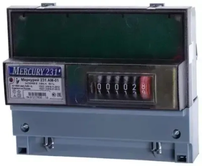 Счетчик электроэнергии трехфазный однотарифный INCOTEX Меркурий 231 AM-01 5(60) А без привязки к региону