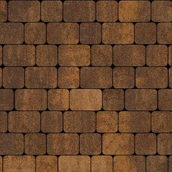 Тротуарная плитка КЛАССИКО - Листопад гладкий Мокко, комплект из 2 видов плит