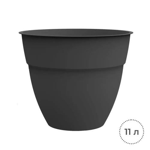 Горшок цветочный EDA 11,7 л, диаметр 31 см, серый