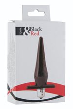 Черная водонепроницаемая вибровтулка Black&Red - 12,7 см. (Цвет: черный)