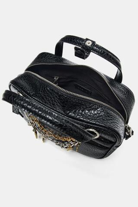 ZARA СУМКА С ДЕТАЛЯМИ-ПОДВЕСКАМИ, ЧЕРНЫЙ
