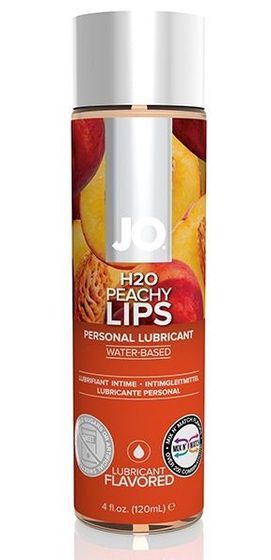 Лубрикант на водной основе с ароматом персика JO Flavored Peachy Lips - 120 мл.