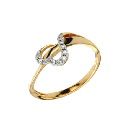 Кольцо с бриллиантом Желтое Золото 585 пробы GL-LRL1209LS