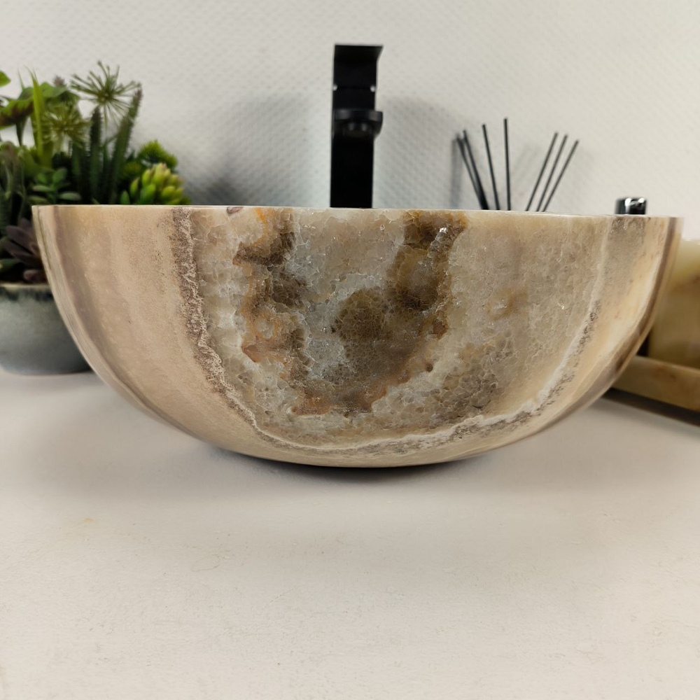Раковина из оникса Bowl Yellow BO-64398 40*40*15 0196