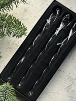 Новогодняя игрушка Сосулька стекло 1 шт