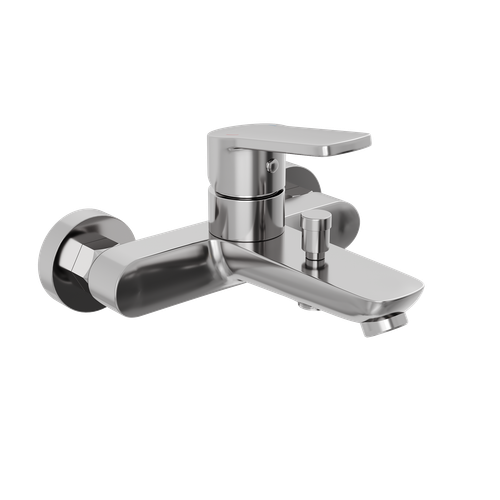 Смеситель для ванны и душа Abelsberg UNF25747CH Lineara, глянцевый хром