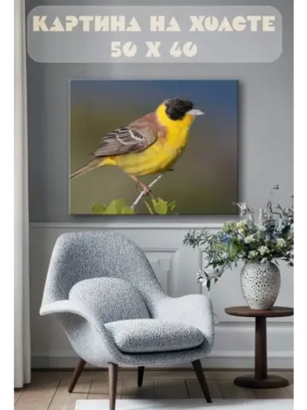 Картина на стену 40 X 50 Желтая птица
