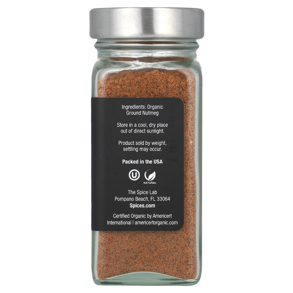 The Spice Lab, Органический молотый мускатный орех, 56 г (2 унции)