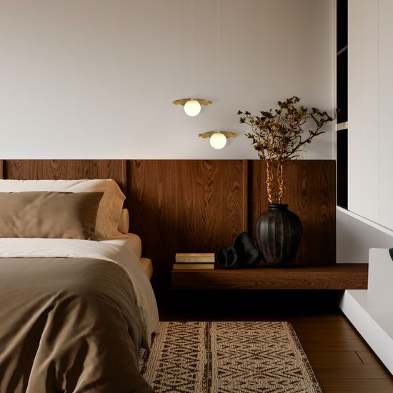 SLE1196-303-01 Светильник подвесной Латунь/Белый G9 1*5W 4000K LOREA