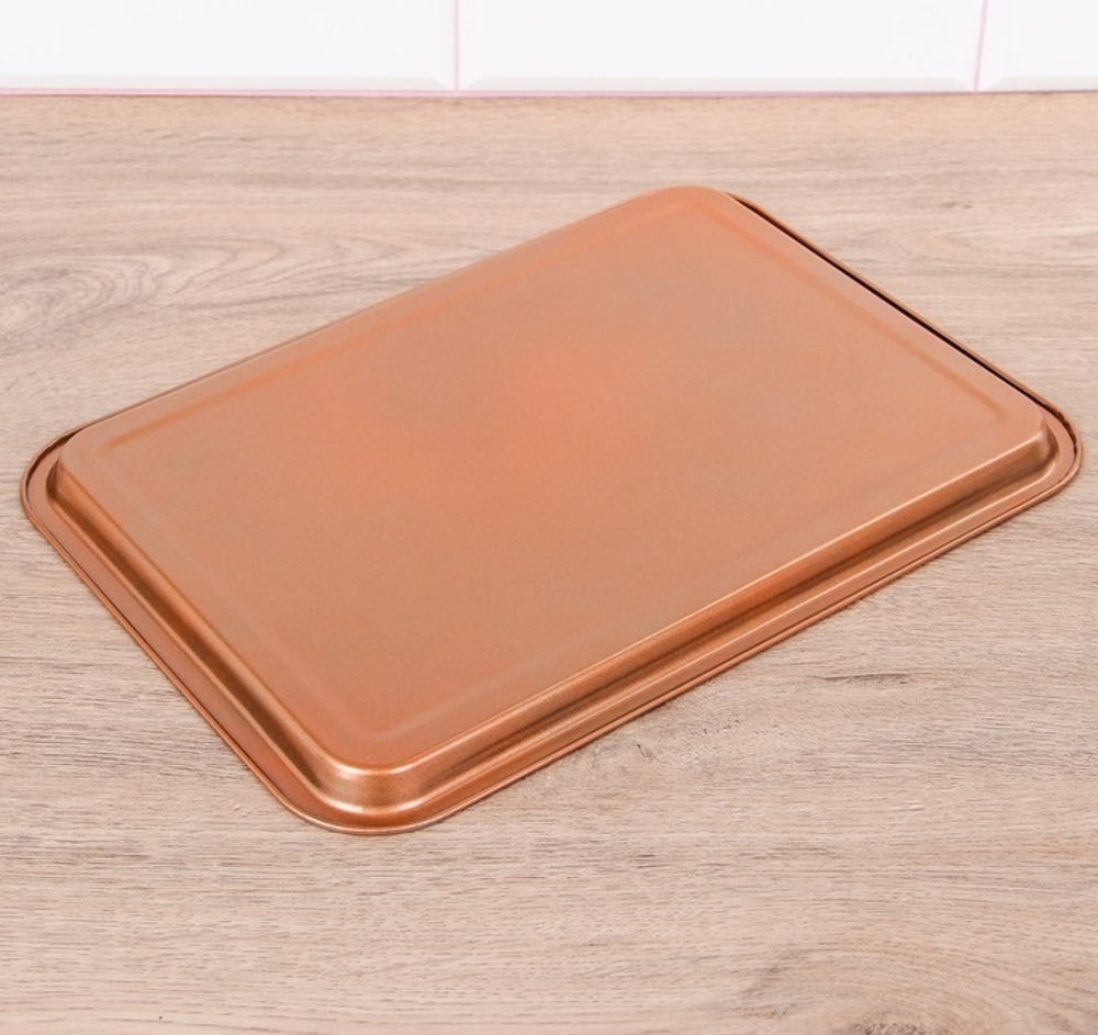 Противень с решеткой для выпечки и запекания 35х25х8 см