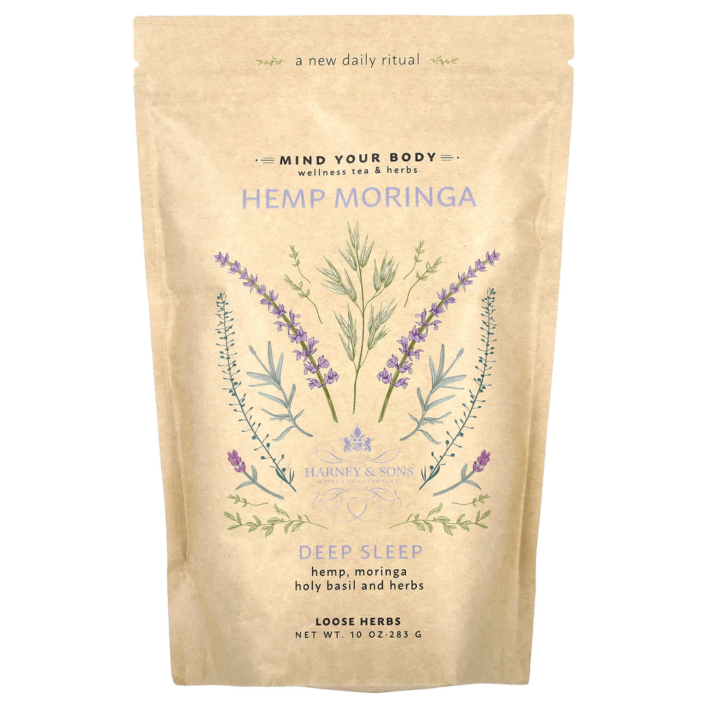 Harney & Sons, Рассыпчатые травы конопли моринги, для глубокого сна, без кофеина, 283 г (10 унций)