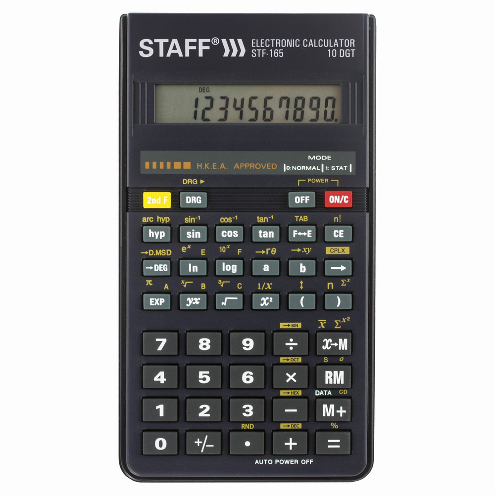 Калькулятор инженерный STAFF STF-165 (143х78 мм) 128 функций 10 разрядов