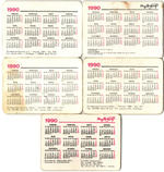 № 51 Набор из 5 стерео Календариков. Мультфильмы СССР 1990 г.