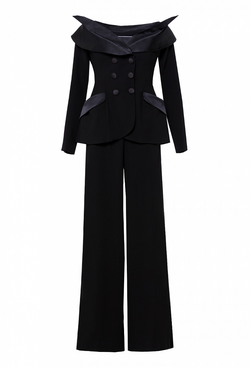 Костюм брючный черный 22-02-22 SS