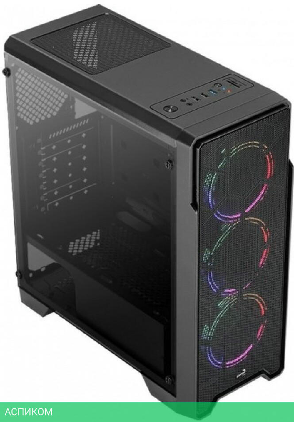 Корпус Aerocool Ore Saturn без БП ATX (FRGB-G-BK-v1)
