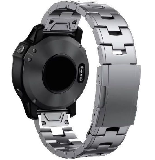 Браслет вентилируемый титановый 22мм для Garmin (циферблат 47 мм) Fenix, Epix Pro Gen 2, MARQ, Quatix быстросъемный QuickFit (Серебристый)