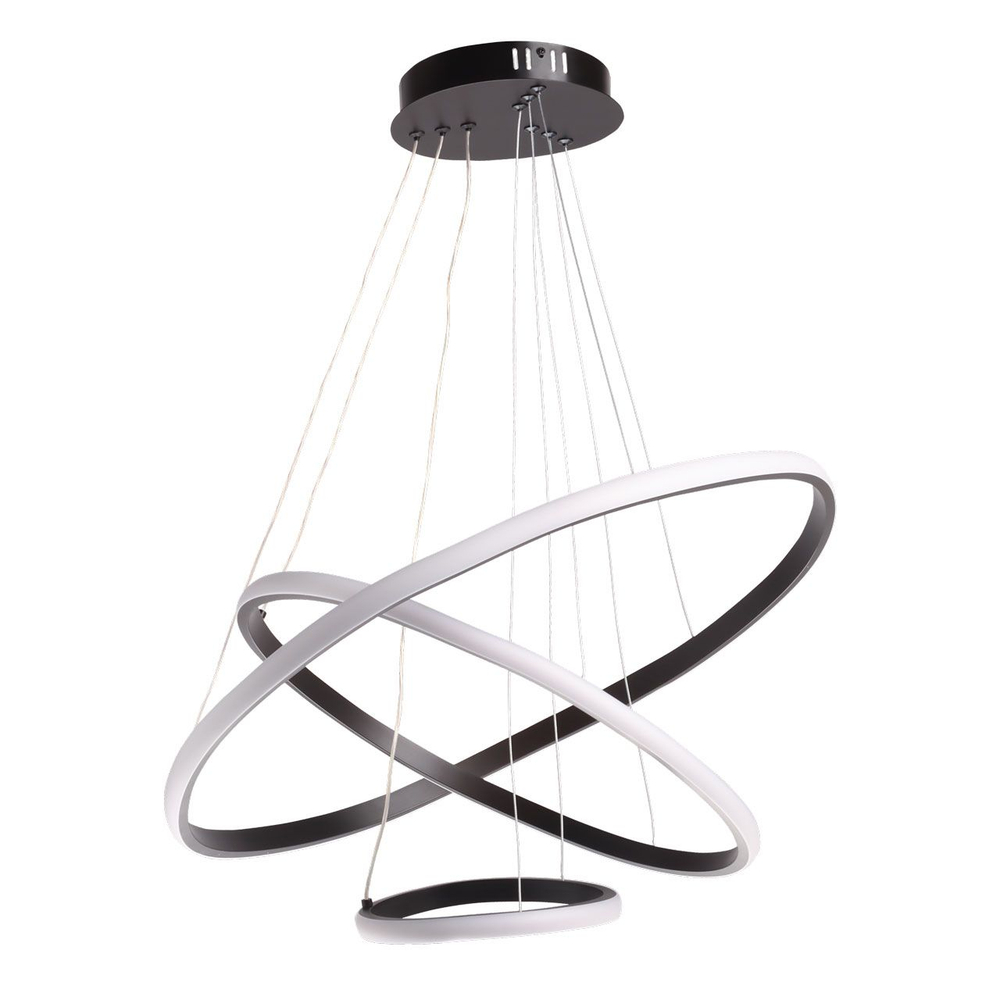 Люстра подвесная светодиодная Lanbos 58098, 70 Вт LED, черная