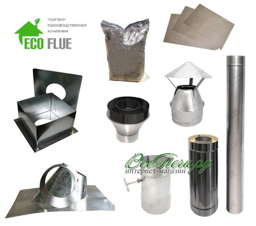 Комплект для подключения печи/камина с сэндвич-дымоходом 3м 115х200мм 1мм