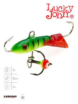 Балансир Lucky John CLASSIC 3 с тр. 30мм/36RT блистер